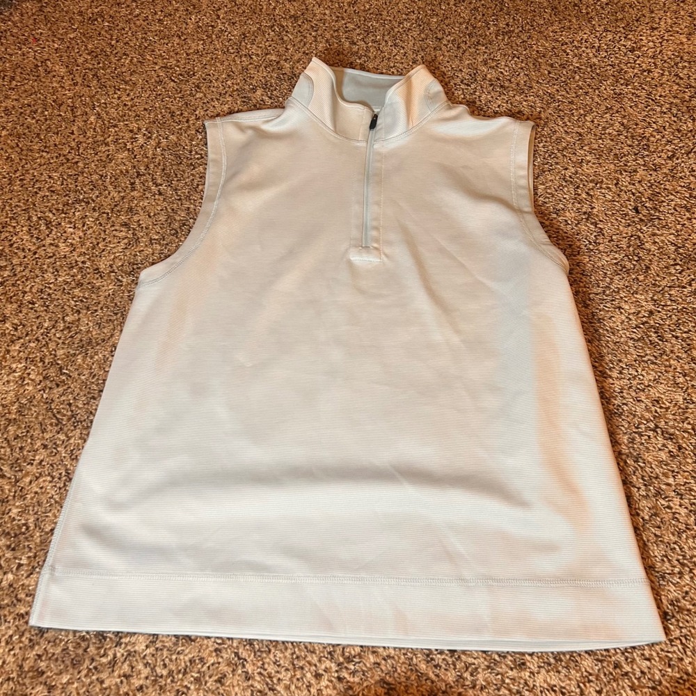 Hickey Freeman Golf Polo Sleeveless 1/4 Zip Athletic Top Large